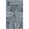Homeroots 3' X 5' Navy Blue And Ivory Palm Leaf Indoor Outdoor Area Rug 554904 - alternate 1