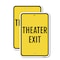 Signmission Exit Sign, Heavy Gauge Aluminum, 12 in W, 18 in H A-1218-2PACK-22822 - alternate 1