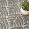 Homeroots 8' Charcoal Round Floral Indoor Outdoor Area Rug 527643 - alternate 3