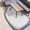 Jonathan Y Wyatt Modern Rustic Abstract Cream/Navy 6 ft. x 9 ft. Indoor/Outdoor Shaped Area Rug SHP200D-6 - alternate 4