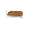 Homeroots 90" Sienna Leather Sofa With Brown Legs 640970 - alternate 2