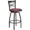 Flash Furniture Swivel Batstool, X Back, Burgundy Seat XU-6F8B-XSWVL-BURV-GG - alternate 1