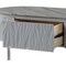 Homeroots 47" Gray Wood and Steel Oval Coffee Table With Drawer 572291 - alternate 6