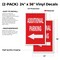 Signmission Additional Parking With Arrow, Vinyl Decals Only 24 Inch x 36 Inch, Vinyl Decal, 2PK DSB-2436-2PACK-AdditionalParkingWithArro - alternate 2