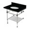 Kingston Brass 30-Inch Black Granite Console Sink with Acrylic Legs and Shelf, 8-Inch, 3-Hole KVPK3030KAB1 - alternate 1