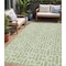 Homeroots 5' X 8' Artichoke Green And Ivory Geometric Washable Indoor Outdoor Area Rug 594822 - alternate 1