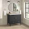 James Martin Vanities Myrrin 36" Vanity, Carbon Oak, w/ 3 CM Siberian Silestone Top 485-V36-CBO-3SFR - alternate 3