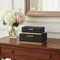 Homeroots Set of Two Black And Gold Striped Nesting Storage Boxes With Lids, 2PK 712925 - alternate 3