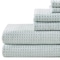 Homeroots Set of Six Sea Green Cotton Honeycomb Waffle Towel Set, 6PK 662349 - alternate 2
