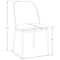 Leisuremod Tule Dining Side Chair with Leather Seat and White Powder-Coated Steel Frame, Black/White, 4PK TWCBL18W4 - alternate 4