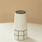 Uniquewise Set of 7in and 9.5in High Ceramic Modern Painted Grid Tapered Flower Table Vases, Black and White QI004059.2 - alternate 3