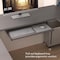 Bestar L Shaped Desk L-Shape Workstation, 82.9" D X 30.4" H, 71.1" W X Melamine, Slate/Sandstone 93880-59 - alternate 3