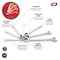 Performance Tool 7 pc. SAE Ratcheting Wrench Set, Chrome Vanadium Steel, Tight Spaces W30630 - alternate 2