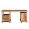 Homeroots 68" Brown Live Edge Solid Wood Writing Desk With Four Drawers 565284 - alternate 6