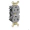 Leviton Straight Blade Receptacle, 5-20R, 20 A, 125V AC, Flush Mount, Self-Grounded M5362-GY - alternate 1