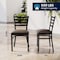 Flash Furniture HERCULES Black Ladder Back Metal Restaurant Chair - Mocha Vinyl Seat XU-DG694BLAD-MCHV-GG - alternate 3