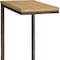 Homeroots 25" Black And Oak Solid Wood Rectangular End Table 493228 - alternate 4