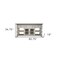 Homeroots 81" Ivory Solid Wood Open shelving Distressed TV Stand 528761 - alternate 2