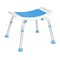 Flash Furniture HERCULES Padded Shower Stool w/Adjustable Height, Non-Slip Feet and Seat Pad in White/Blue DC-HY3401LE-WHTBLU-GG - alternate 1