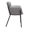 Homeroots Set of Two Gray and Black Upholstered Faux Leather Dining Arm Chairs 555839 - alternate 5