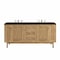James Martin Vanities Laurent 72" Double Vanity, Light Natural Oak, w/ 3 CM Phantome Eclos Top 545-V72-LNO-3PHT - alternate 1