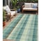 Homeroots 5' X 8' Sage Mint Green And Teal Blue Plaid Washable Indoor Outdoor Area Rug 614006 - alternate 1