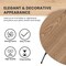 Leisuremod Round 19.7 in W, 19.3 in L, MDF/Stainless Steel, Natural Wood RSBL-19NW - alternate 5