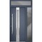 Vdomdoors Steel Door Deux 1717 Gray Graphite Stainless Inserts Single Modern Painted-W50xH96-Right-hand Outsw DEUX1717EXD-GRE-W36+14xH80+16-RH-O - alternate 5
