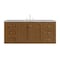 James Martin Vanities Laurent 60" Single Vanity, Honey Oak w/ 3 CM Victorian Silver Silestone Top 545-V60S-HNO-3VSL - alternate 4