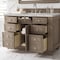 James Martin Vanities 48" S Vanity, Whitewashed Walnut w/Victorian Silver Top w/FreePower Wireless Charger 157-V48-WW-FVSL - alternate 4