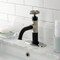 Kingston Brass One-Handle 1-Hole Bathroom Faucet with Knurled Handle, Deck Plate, and Push Pop-Up Drain KSD2826RKX - alternate 3