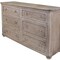 Homeroots 59" Natural Solid Wood Six Drawer Double Dresser 524560 - alternate 2