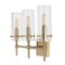 Jonathan Y Cato 21.25" 3-Light Modern Minimalist Iron/Glass LED Vanity, Brass Gold/Clear JYL7807C - alternate 4