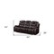 Homeroots 90" Brown Faux Leather Reclining Sofa With Black Legs 491320 - alternate 3