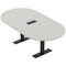 Skutchi Designs 7ft Racetrack Conference Table With Power | Harmony Series | 6 Person Meeting Room Table HAR-RAC-48X84-T.BK-U779-EBLK - alternate 1