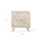 Homeroots 33in Distressed White Solid Wood Two Door Floral Carved Accent Cabinet 489022 - alternate 4