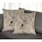 Homeroots Set of Two 18" Natural and Gold Chevron Cowhide Throw Pillows with Glitter, 2PK 544587 - alternate 1