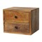 Homeroots 12" Brown Solid Wood Two Drawer Floating Nightstand 712847 - alternate 4
