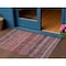 Homeroots 3' X 5' Rust And Blush Striped Washable Indoor Outdoor Area Rug 615848 - alternate 1