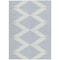 Homeroots 3' X 5' Ivory And Blue Geometric Washable Indoor Outdoor Area Rug 598752 - alternate 5