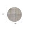 Homeroots 8' Ivory Pink And Copper Round Striped Washable Indoor Outdoor Area Rug 597429 - alternate 3
