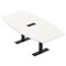 Skutchi Designs 7ft Boat Conference Table With Power | Harmony Series | 6 Person Meeting Room Table HAR-BOT-48X84-T.BK-W960-EBLK - alternate 1