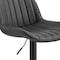 Homeroots Set of Two 31" Black Faux Leather And Steel Swivel Low Back Adjustable Height Bar Chairs 524978 - alternate 2