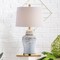 Jonathan Y Wallace 26" Ceramic LED Table Lamp, Blue/White JYL3010A - alternate 6