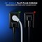 Maximm 1ft 3-Outlet 45 degrees Flat Plug Extension Cord w/ Removable Hook, UL, White/Black ADW-36X-C101-WH - alternate 4