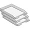 Acrimet Stackable Letter Tray Front Load Letter Size Document Organizer Plastic Smoke Color 1 Unit 211.1 - alternate 3