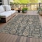 Homeroots 5' X 8' Gray Silver And Beige Oriental Washable Indoor Outdoor Area Rug 582075 - alternate 3