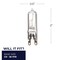 Bulbrite Pack of 5 Mini Halogen T4 Bi-Pin Base G9 Light Bulbs, 40 Watt, Clear, 5PK 860828 - alternate 3