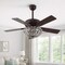 Jonathan Y Reva 42" 3-Light Modern Coastal 6-Speed Metal/Crystal Scalloped Bowl Shade Mobile-App/Remote-Control JYL9734B - alternate 3