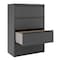 Hirsh 36" W 4 Drawer Lateral File Cabinet, Charcoal, A4/Legal/Letter 17632 - alternate 2